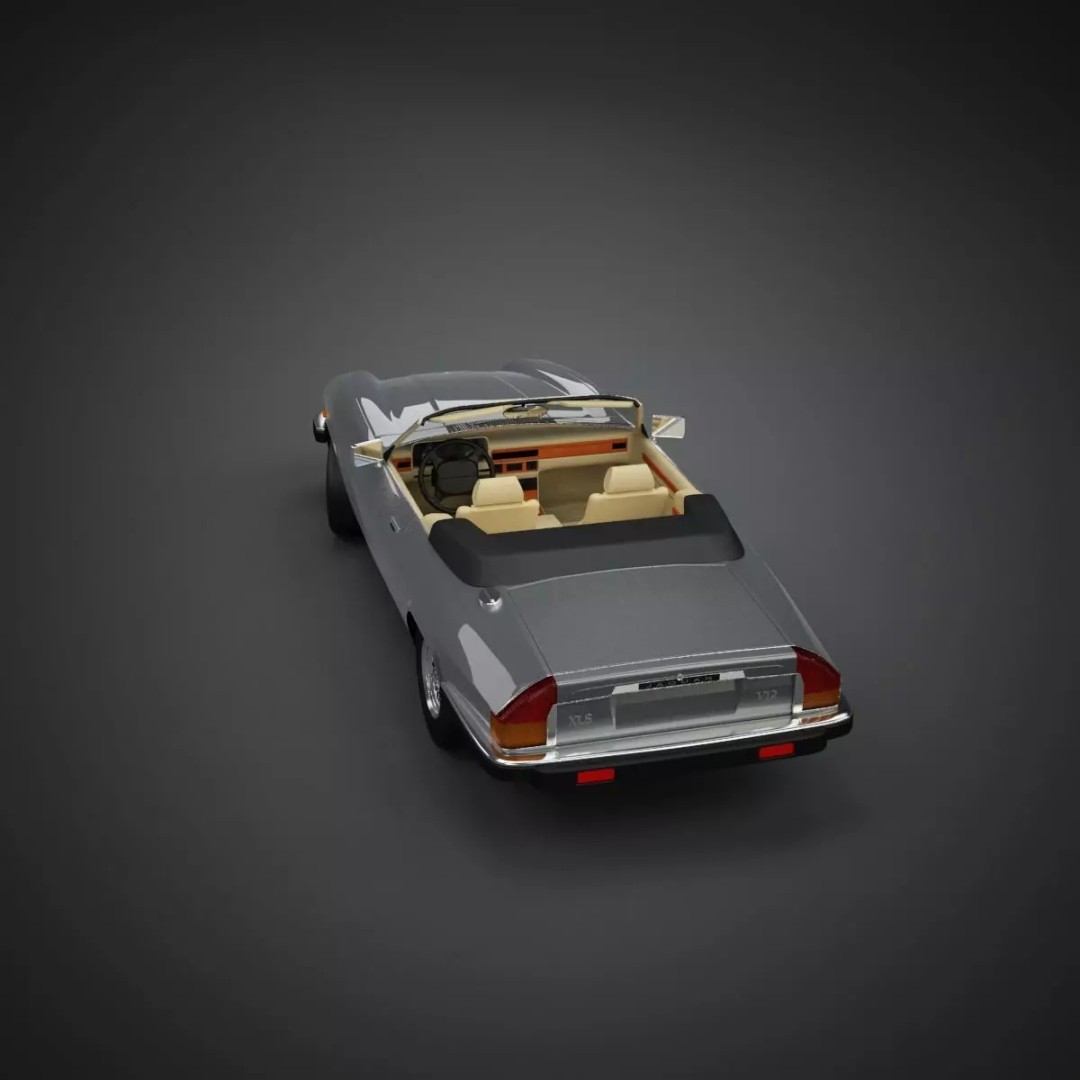 XJS Convertible 3D Model – High Poly Vintage Car, FBX & 3DS - View 30