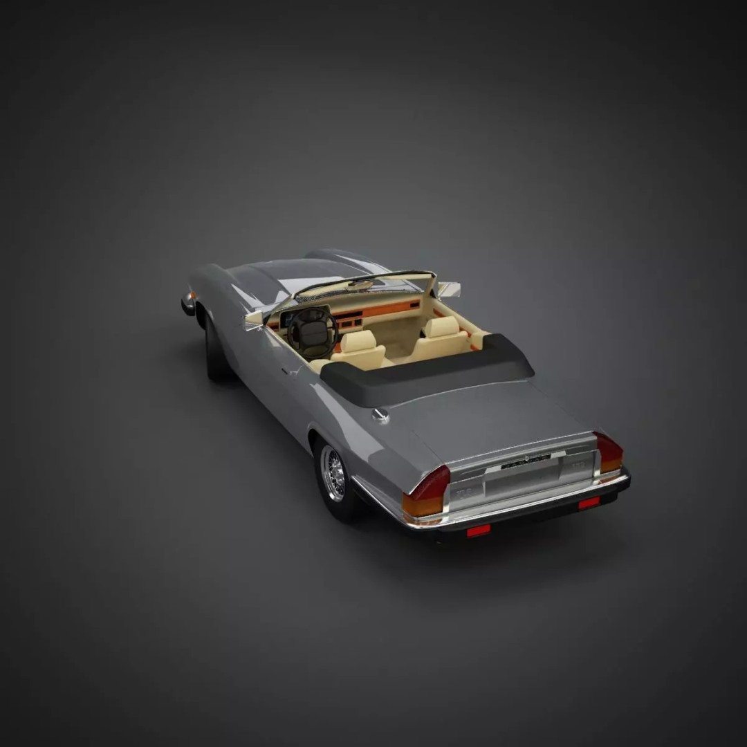 XJS Convertible 3D Model – High Poly Vintage Car, FBX & 3DS - View 31