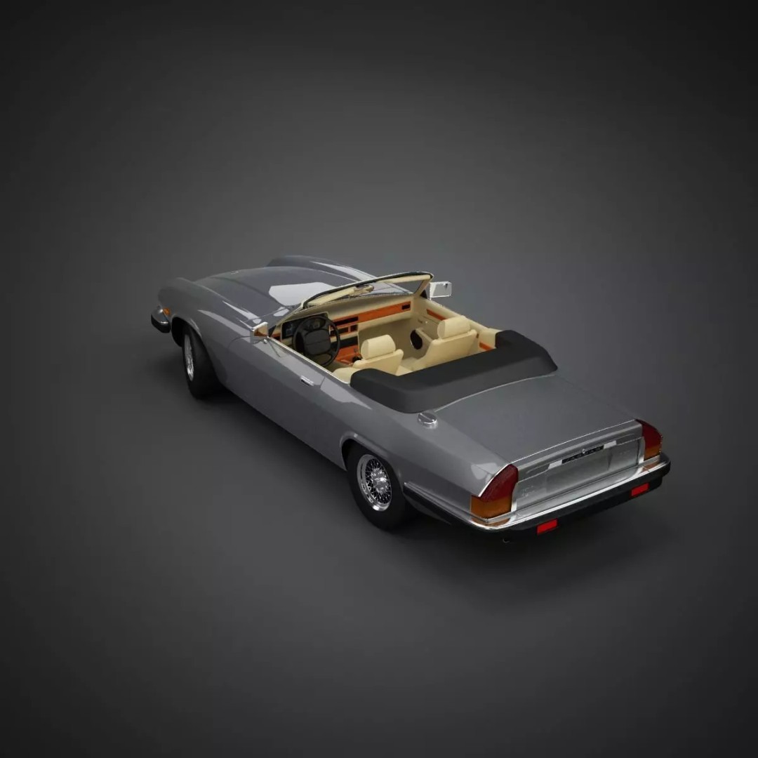 XJS Convertible 3D Model – High Poly Vintage Car, FBX & 3DS - View 32