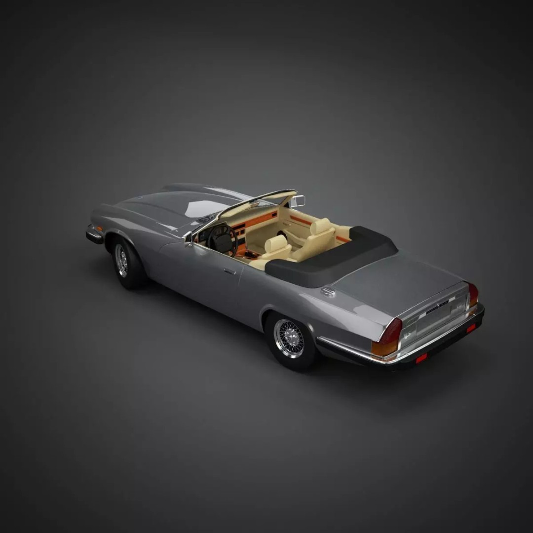 XJS Convertible 3D Model – High Poly Vintage Car, FBX & 3DS - View 33