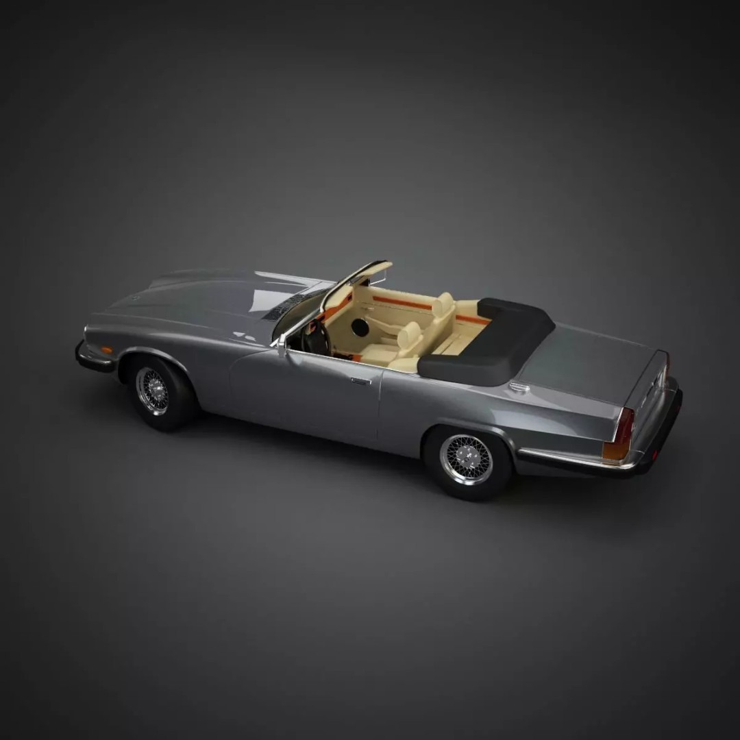 XJS Convertible 3D Model – High Poly Vintage Car, FBX & 3DS - View 35