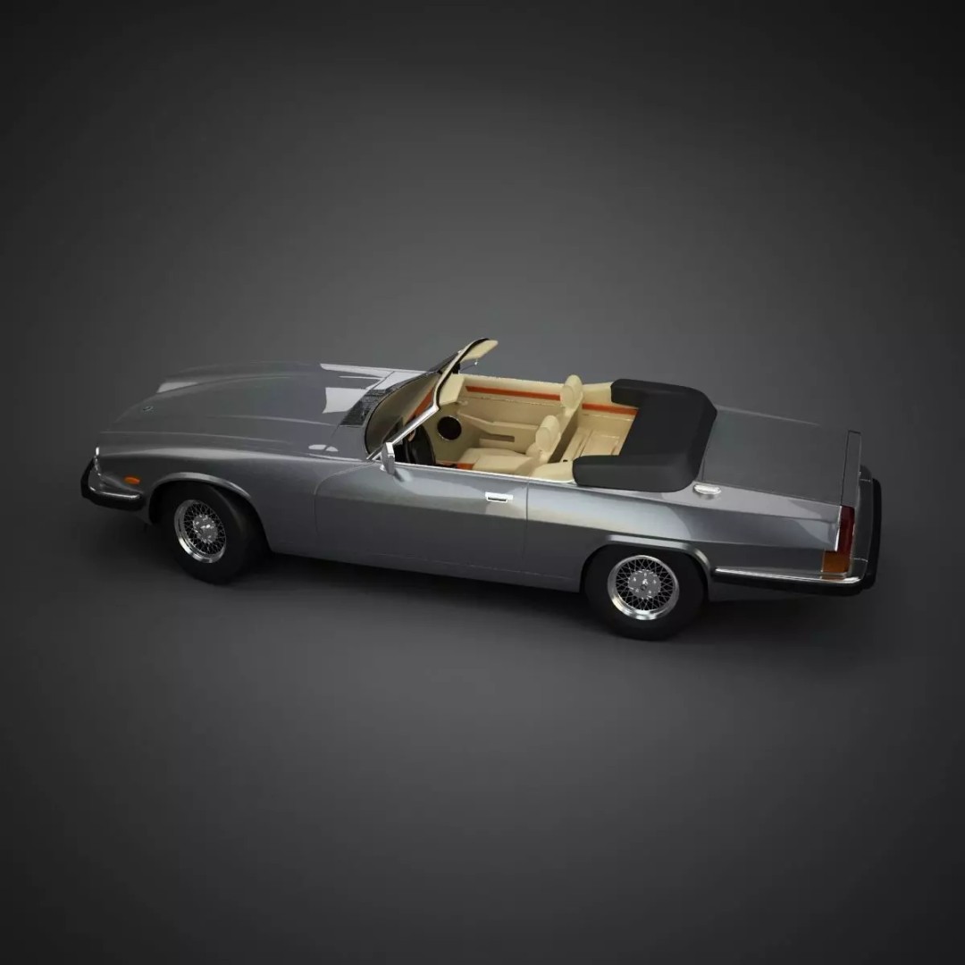 XJS Convertible 3D Model – High Poly Vintage Car, FBX & 3DS - View 36