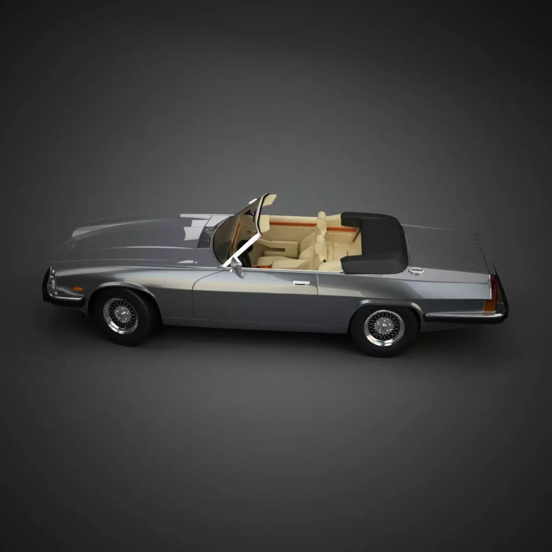 XJS Convertible 3D Model – High Poly Vintage Car, FBX & 3DS - View 37
