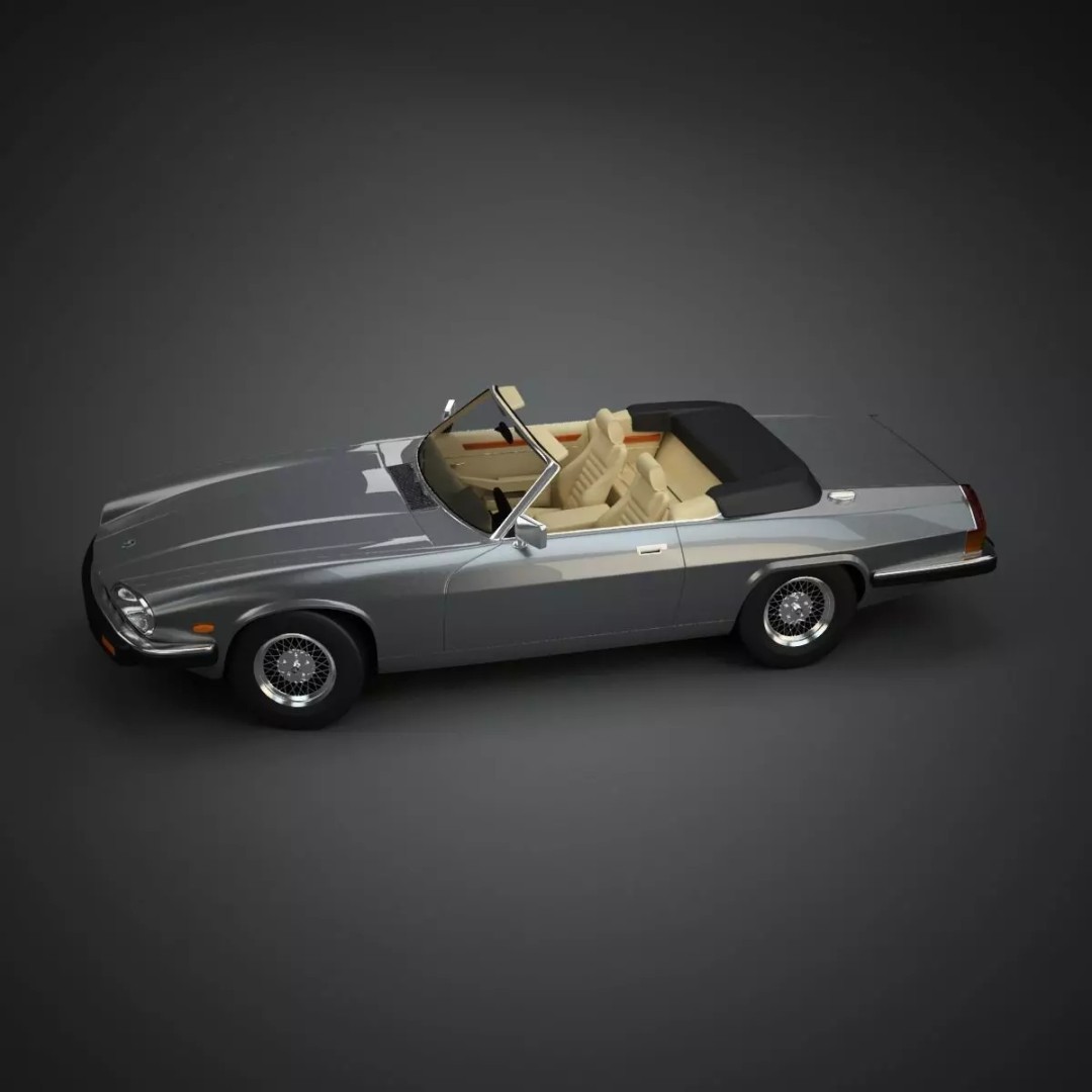XJS Convertible 3D Model – High Poly Vintage Car, FBX & 3DS - View 39