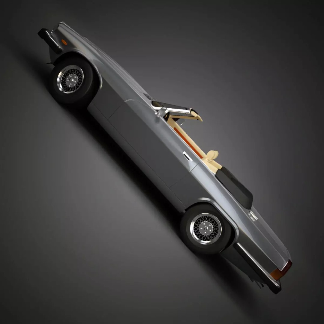 XJS Convertible 3D Model – High Poly Vintage Car, FBX & 3DS - View 4