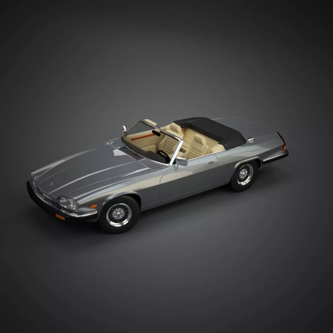XJS Convertible 3D Model – High Poly Vintage Car, FBX & 3DS - View 41