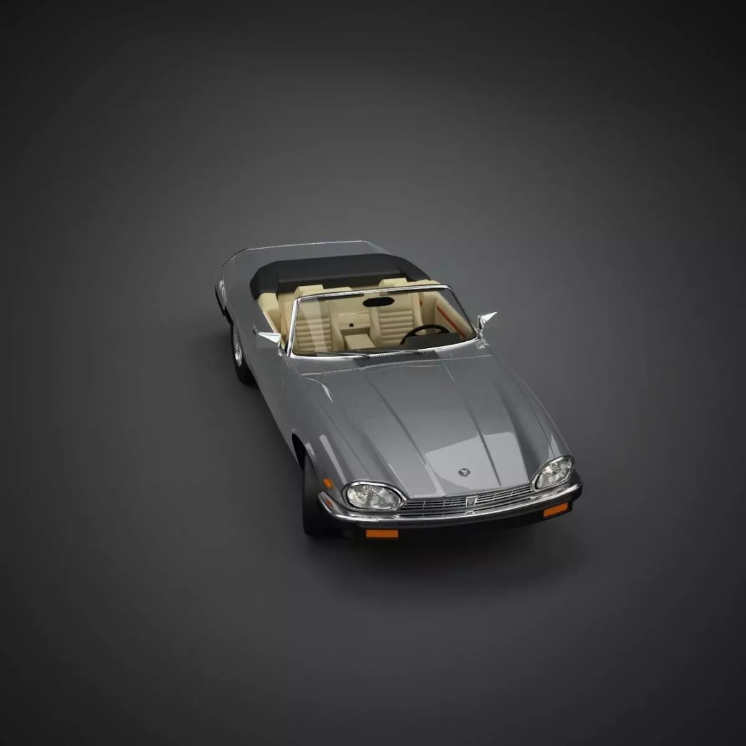 XJS Convertible 3D Model – High Poly Vintage Car, FBX & 3DS - View 48
