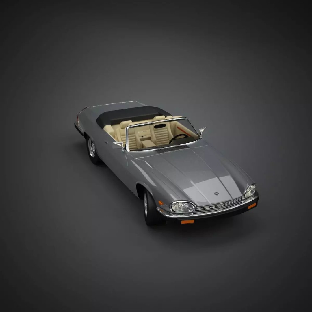 XJS Convertible 3D Model – High Poly Vintage Car, FBX & 3DS - View 49