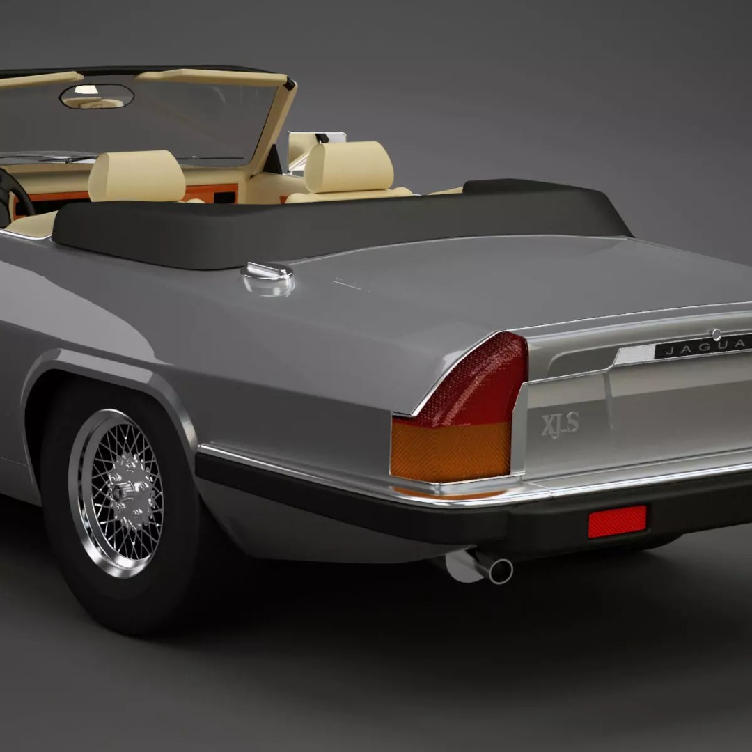 XJS Convertible 3D Model – High Poly Vintage Car, FBX & 3DS - View 5