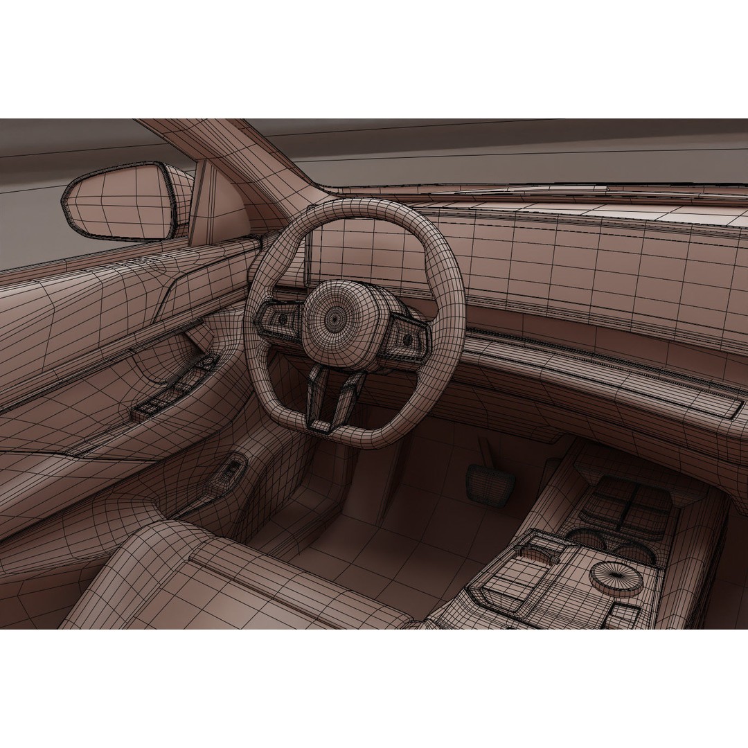 G60 3D Model – Low Poly Sport Car, PBR Textures, FBX - View 14