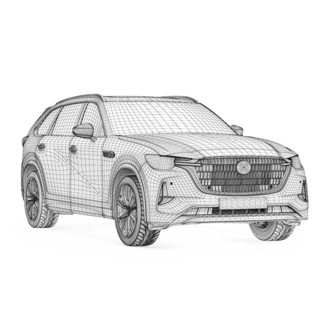 Mazda CX-80 2025 3D Model – High Poly Car Asset, FBX, OBJ - View 13