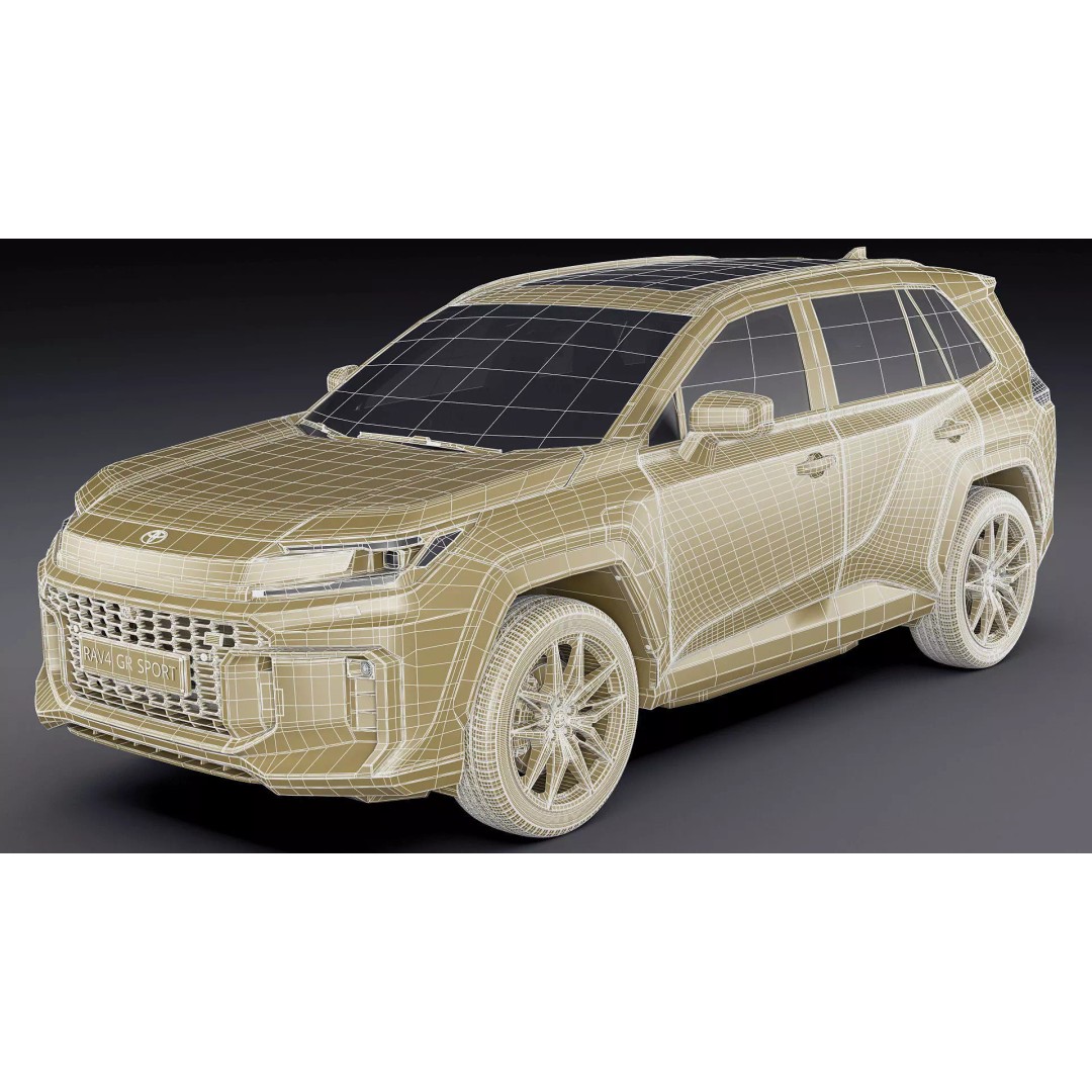 Toyota RAV4 GR Sport PHEV 2026 3D Model – High Poly Game Asset, FBX/OBJ/Blender - View 37