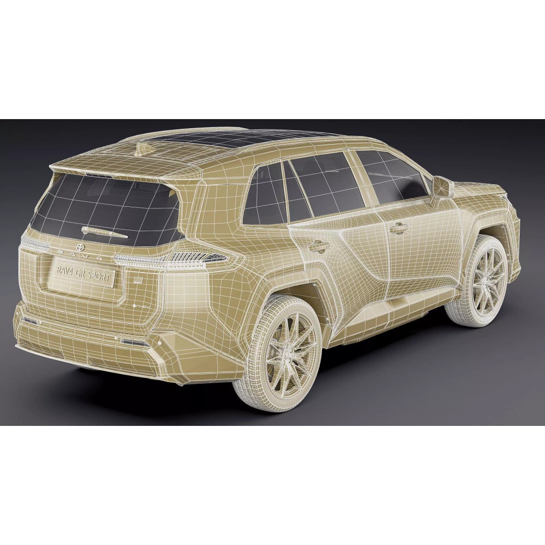 Toyota RAV4 GR Sport PHEV 2026 3D Model – High Poly Game Asset, FBX/OBJ/Blender - View 38