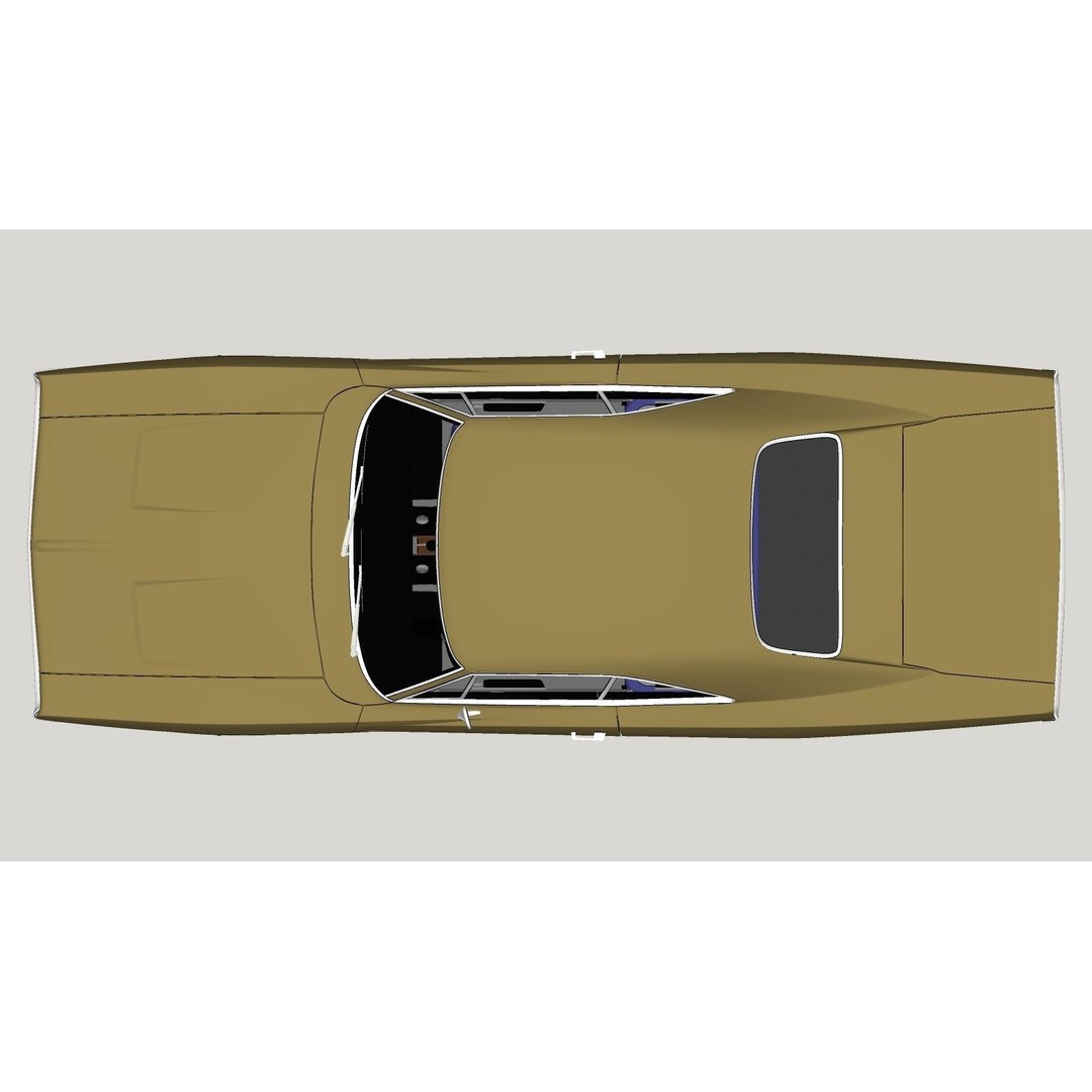 Dodge Charger 1969 3D Model – Classic Muscle Car, FBX & OBJ Formats