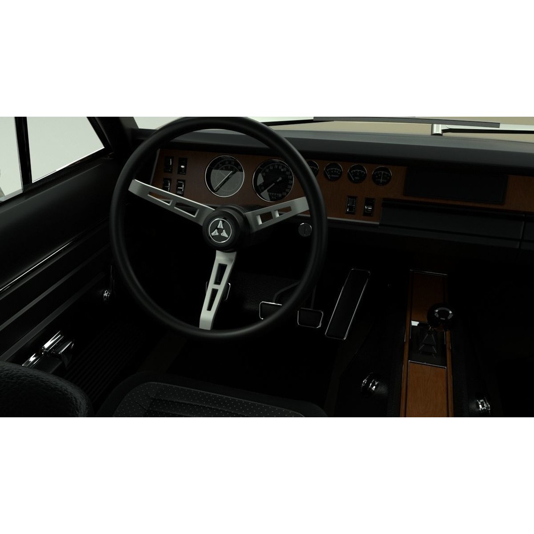 Dodge Charger 1969 3D Model – Classic Muscle Car, FBX & OBJ Formats - View 11