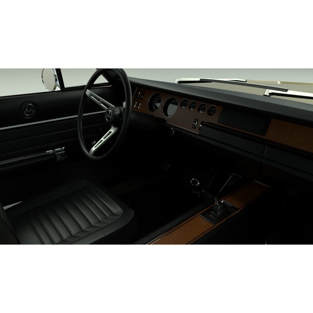 Dodge Charger 1969 3D Model – Classic Muscle Car, FBX & OBJ Formats - View 13