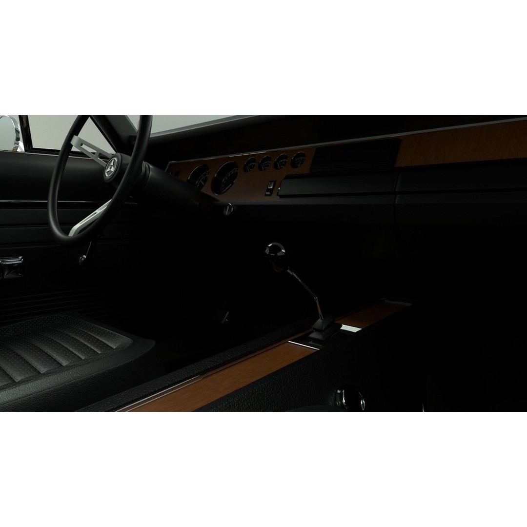 Dodge Charger 1969 3D Model – Classic Muscle Car, FBX & OBJ Formats - View 14