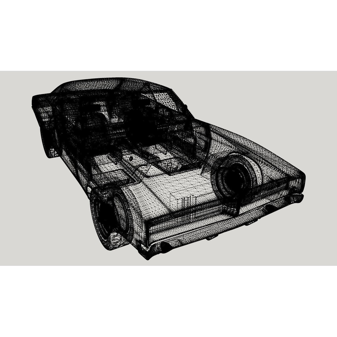 Dodge Charger 1969 3D Model – Classic Muscle Car, FBX & OBJ Formats - View 20
