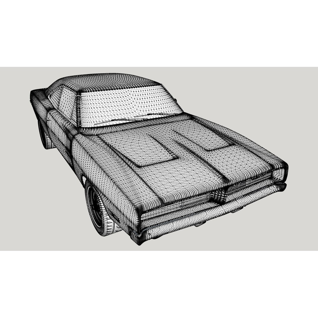 Dodge Charger 1969 3D Model – Classic Muscle Car, FBX & OBJ Formats - View 21