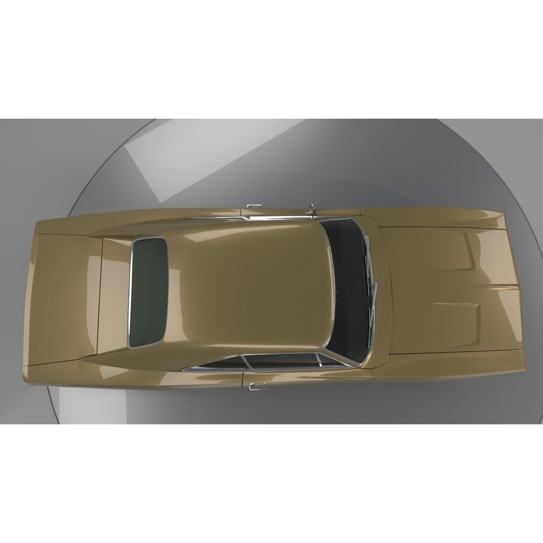 Dodge Charger 1969 3D Model – Classic Muscle Car, FBX & OBJ Formats - View 5