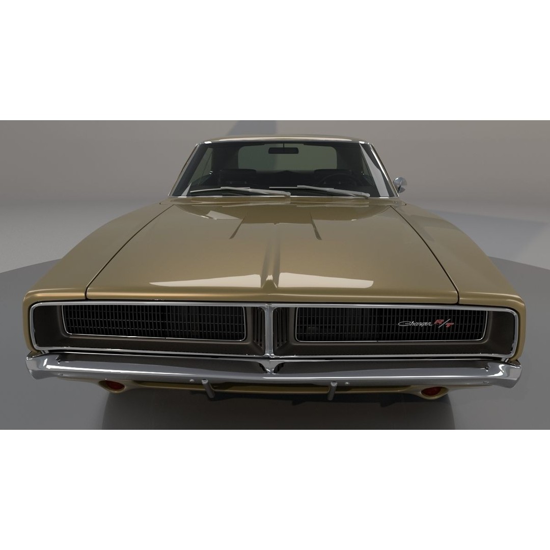 Dodge Charger 1969 3D Model – Classic Muscle Car, FBX & OBJ Formats - View 8