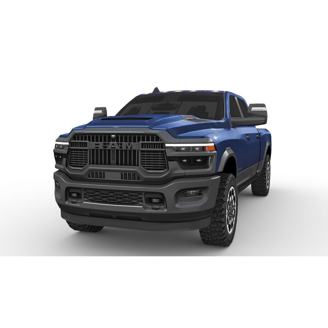 RAM Heavy Duty 2025 3D Model – Low Poly SUV Game Asset, FBX - View 3