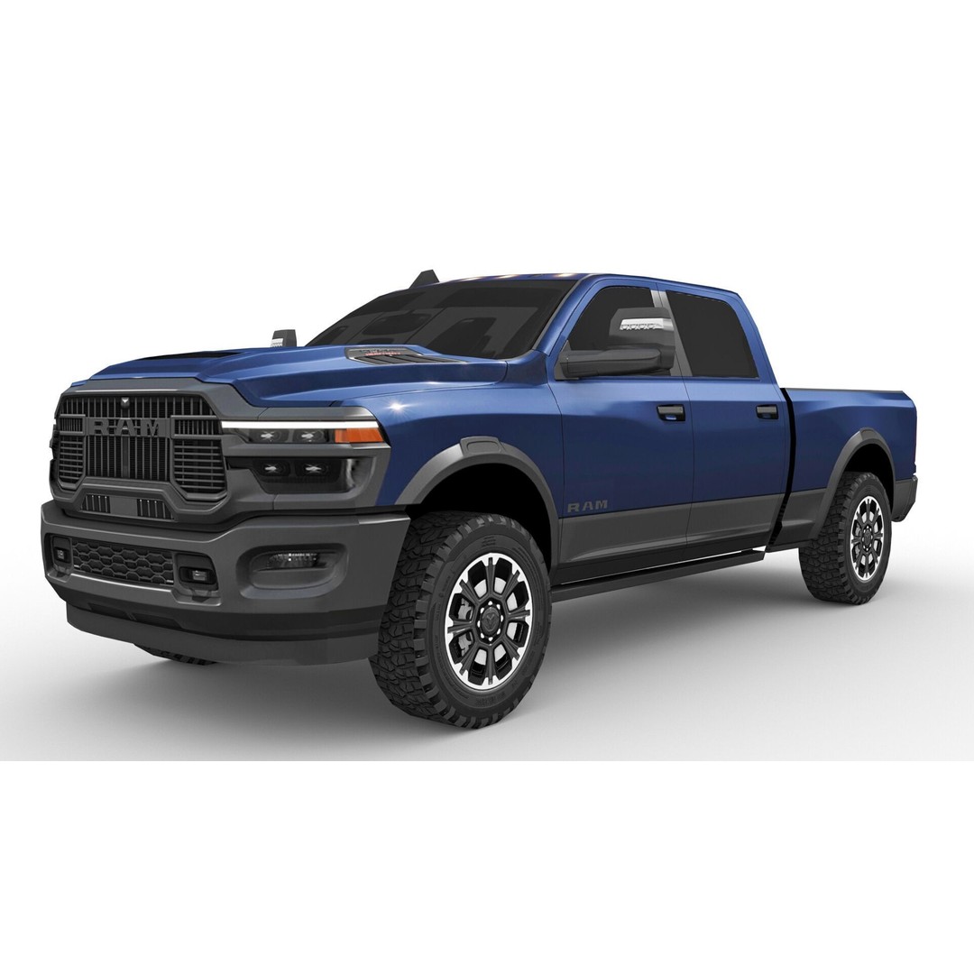 RAM Heavy Duty 2025 3D Model – Low Poly SUV Game Asset, FBX - View 4