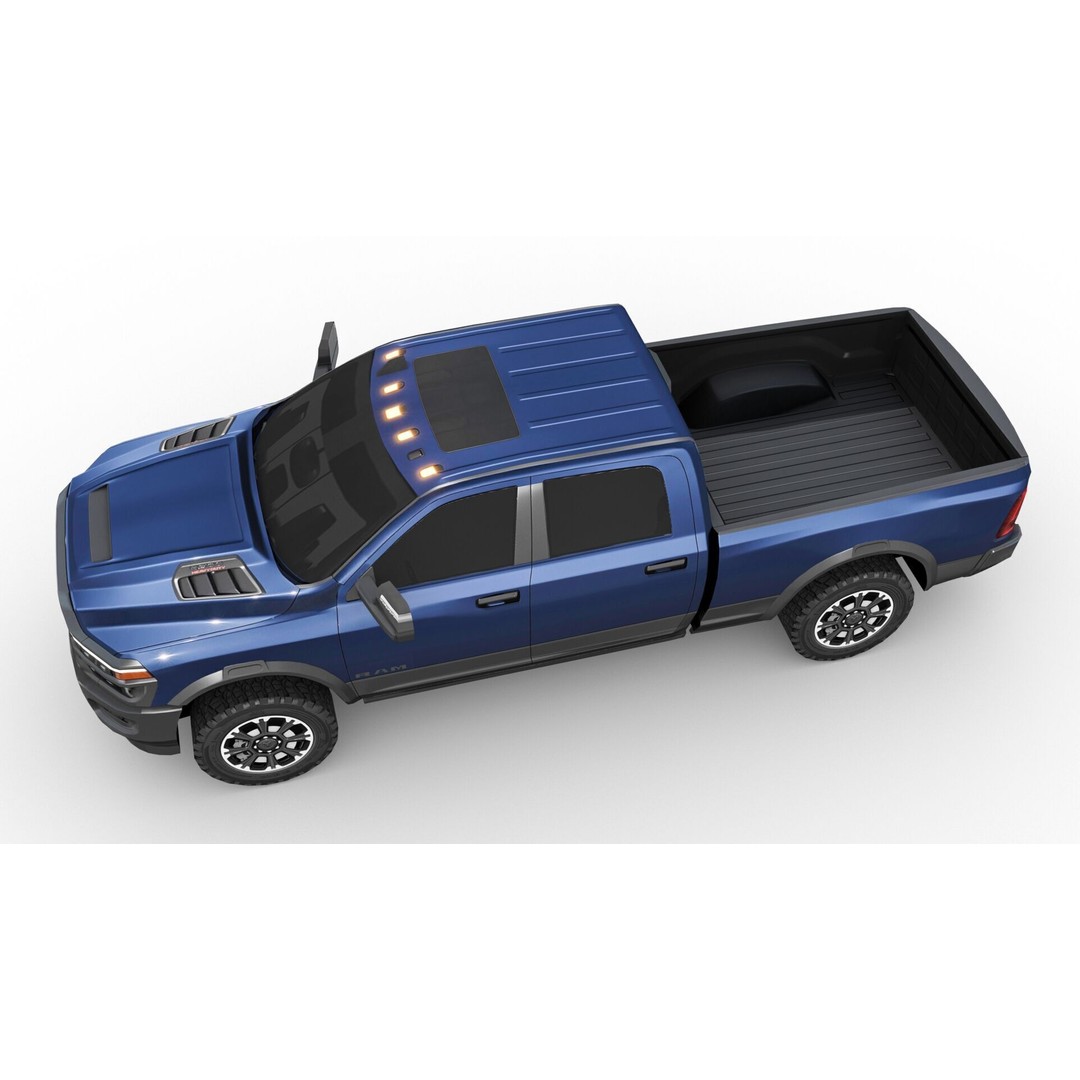 RAM Heavy Duty 2025 3D Model – Low Poly SUV Game Asset, FBX - View 8