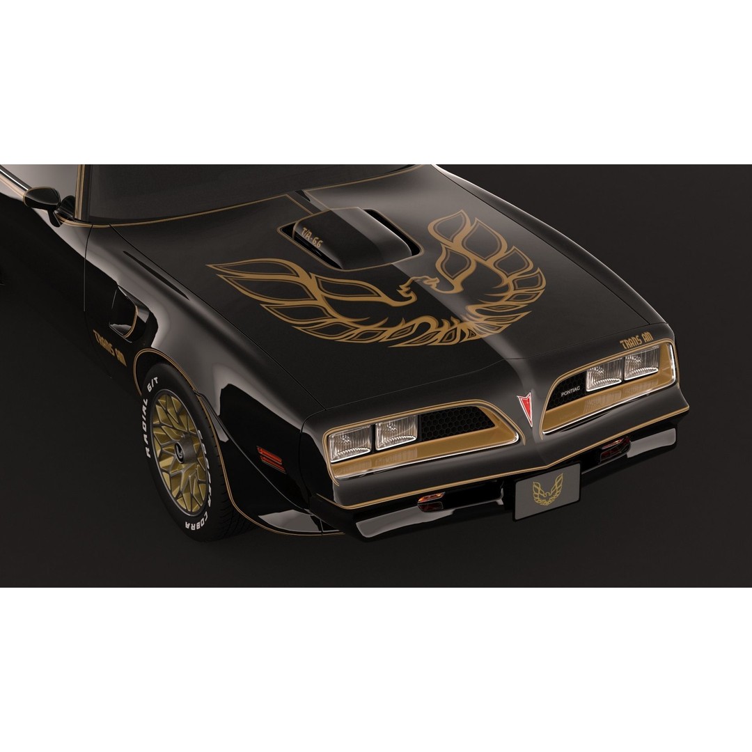 Pontiac Trans-Am 3D Model – High Poly Game Asset, FBX, OBJ