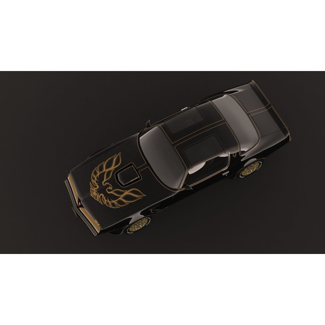 Pontiac Trans-Am 3D Model – High Poly Game Asset, FBX, OBJ - View 12