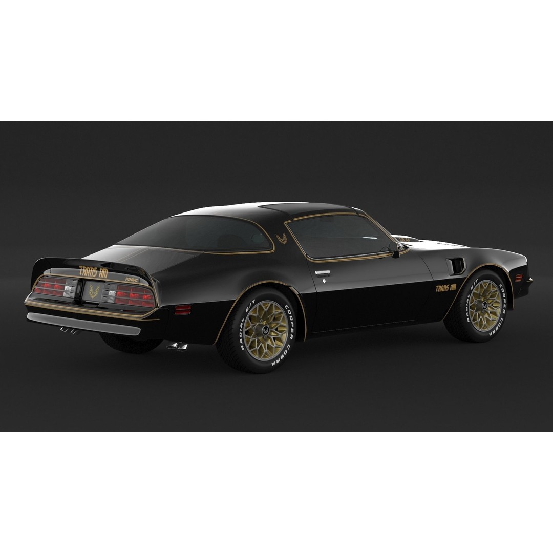 Pontiac Trans-Am 3D Model – High Poly Game Asset, FBX, OBJ - View 3
