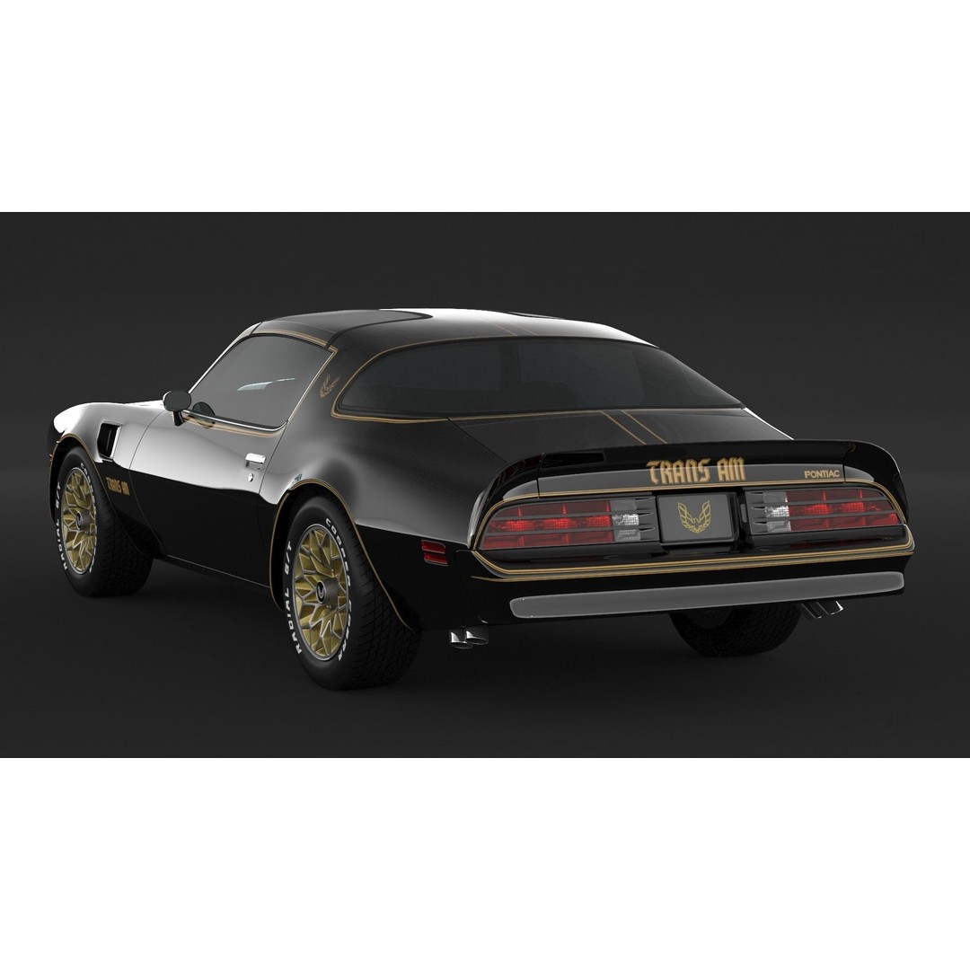 Pontiac Trans-Am 3D Model – High Poly Game Asset, FBX, OBJ - View 5