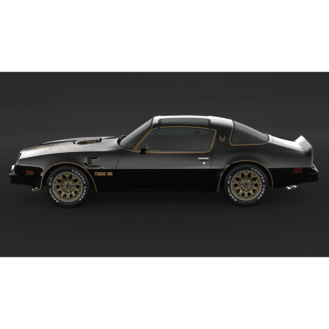 Pontiac Trans-Am 3D Model – High Poly Game Asset, FBX, OBJ - View 6