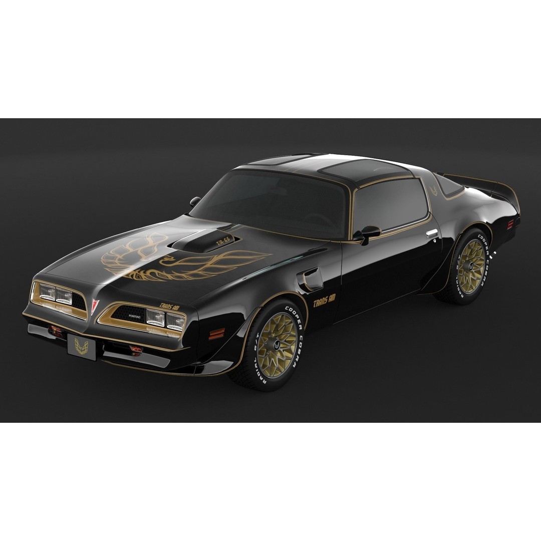 Pontiac Trans-Am 3D Model – High Poly Game Asset, FBX, OBJ - View 7