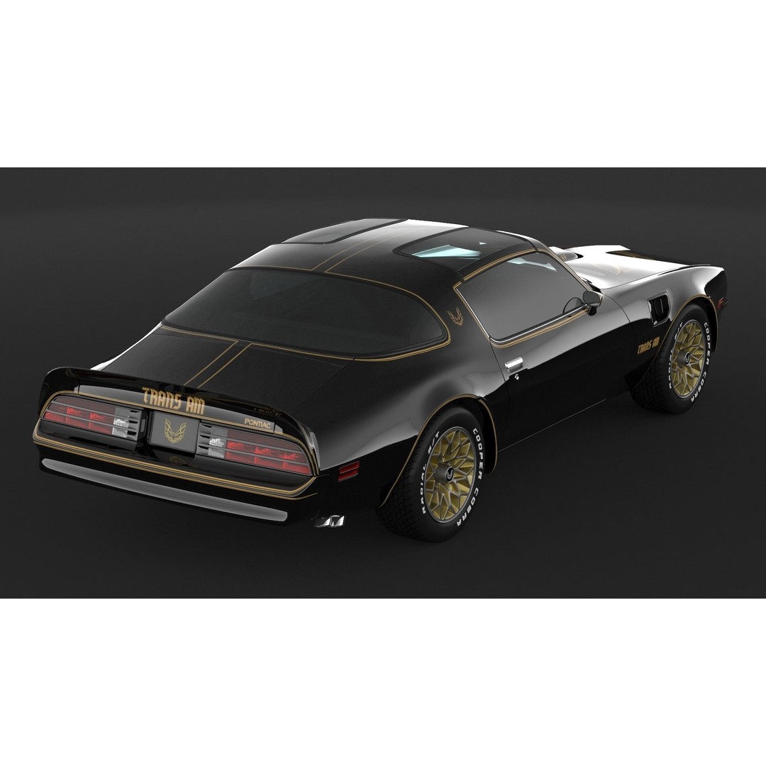 Pontiac Trans-Am 3D Model – High Poly Game Asset, FBX, OBJ - View 8