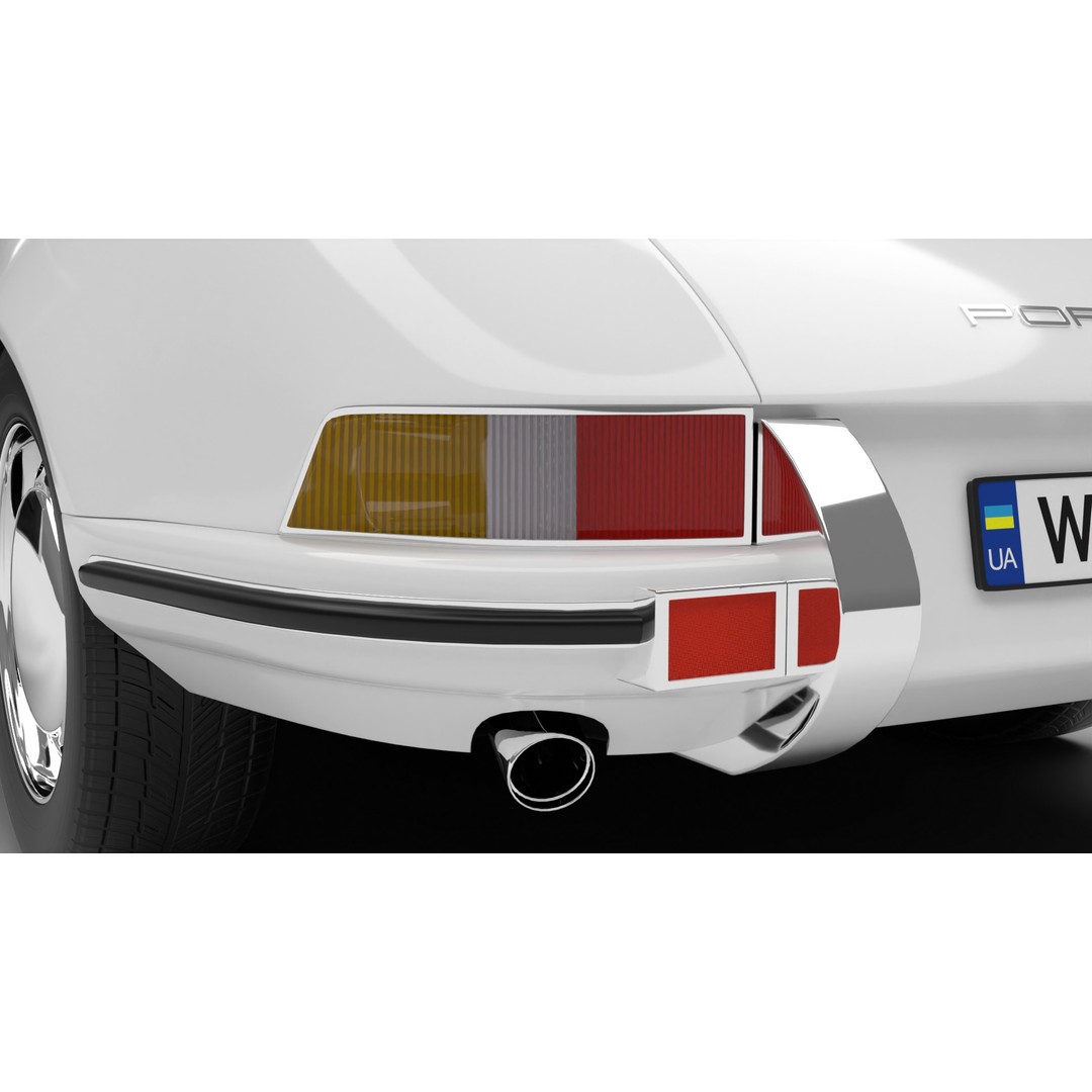 Porsche 911 1964 3D Model – High Poly Rigged Car Asset, FBX, OBJ - View 16
