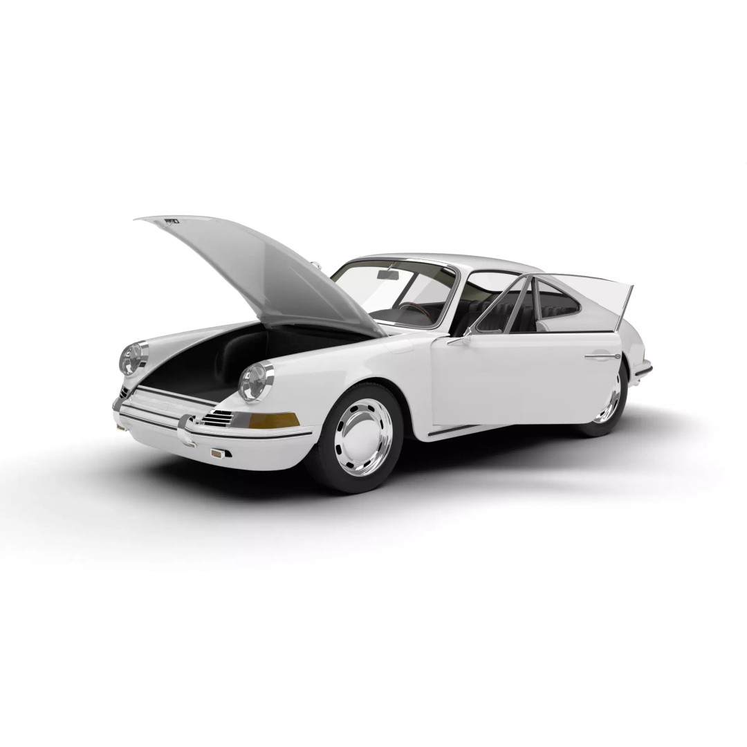 Porsche 911 1964 3D Model – High Poly Rigged Car Asset, FBX, OBJ - View 2