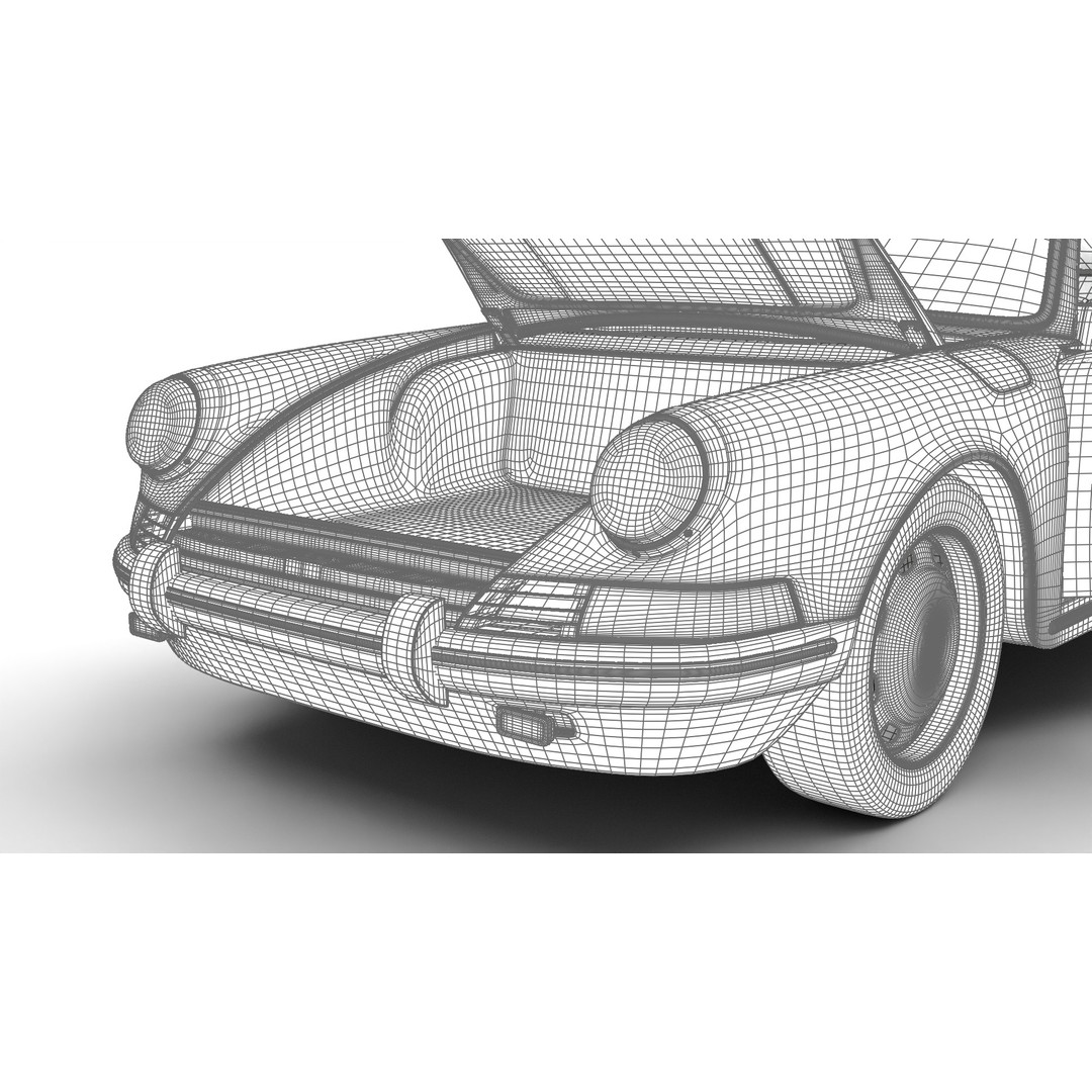 Porsche 911 1964 3D Model – High Poly Rigged Car Asset, FBX, OBJ - View 29