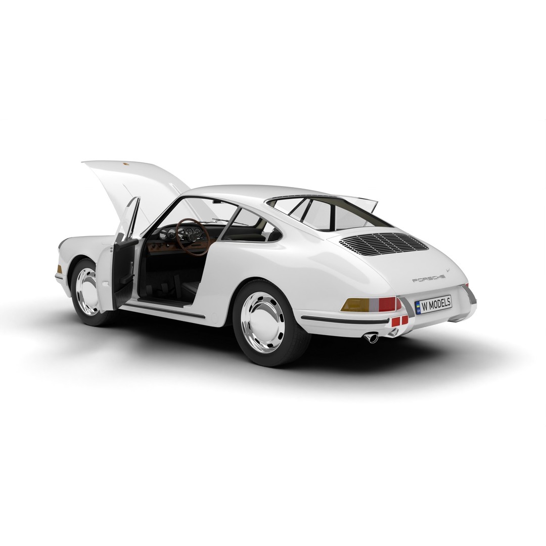 Porsche 911 1964 3D Model – High Poly Rigged Car Asset, FBX, OBJ - View 3
