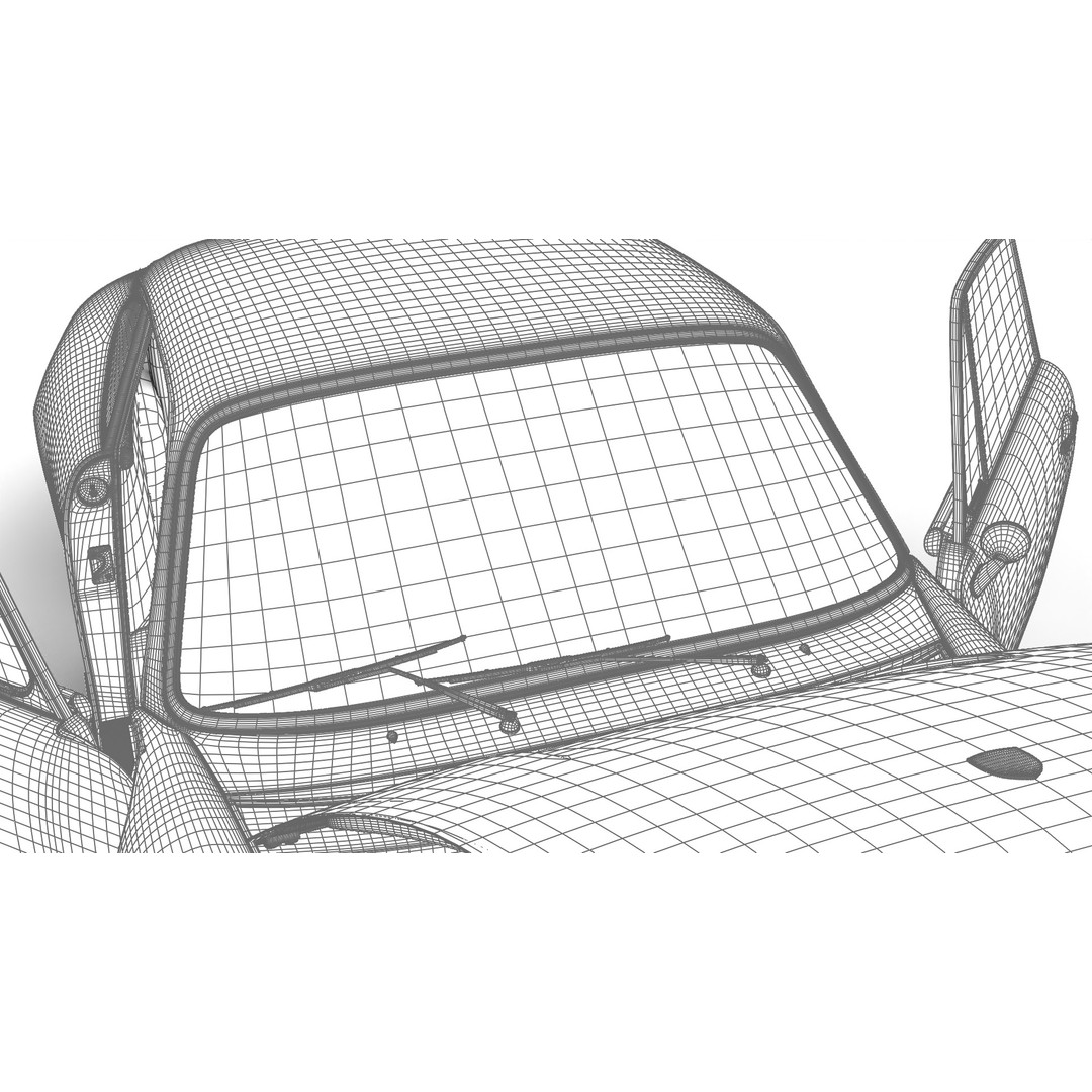 Porsche 911 1964 3D Model – High Poly Rigged Car Asset, FBX, OBJ - View 32
