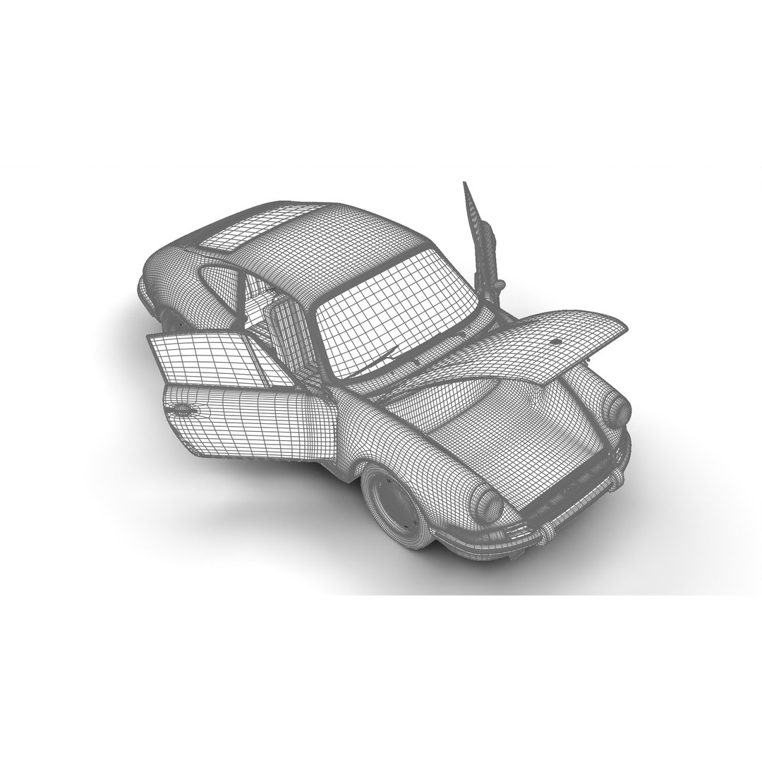 Porsche 911 1964 3D Model – High Poly Rigged Car Asset, FBX, OBJ - View 35