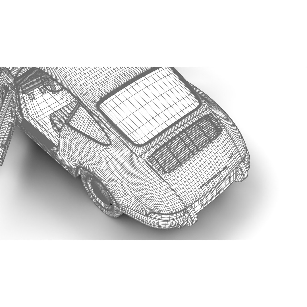 Porsche 911 1964 3D Model – High Poly Rigged Car Asset, FBX, OBJ - View 36