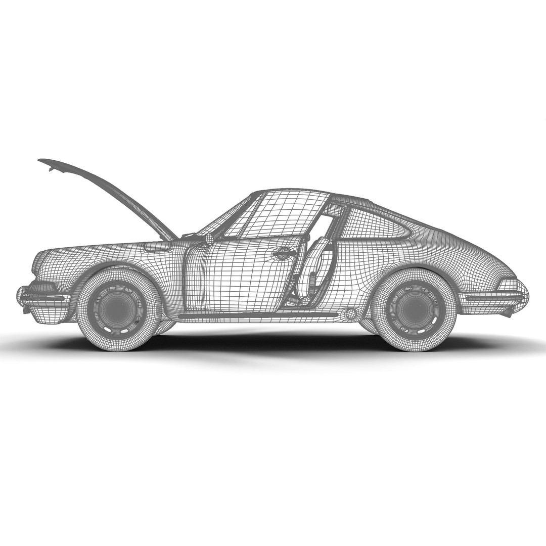 Porsche 911 1964 3D Model – High Poly Rigged Car Asset, FBX, OBJ - View 37