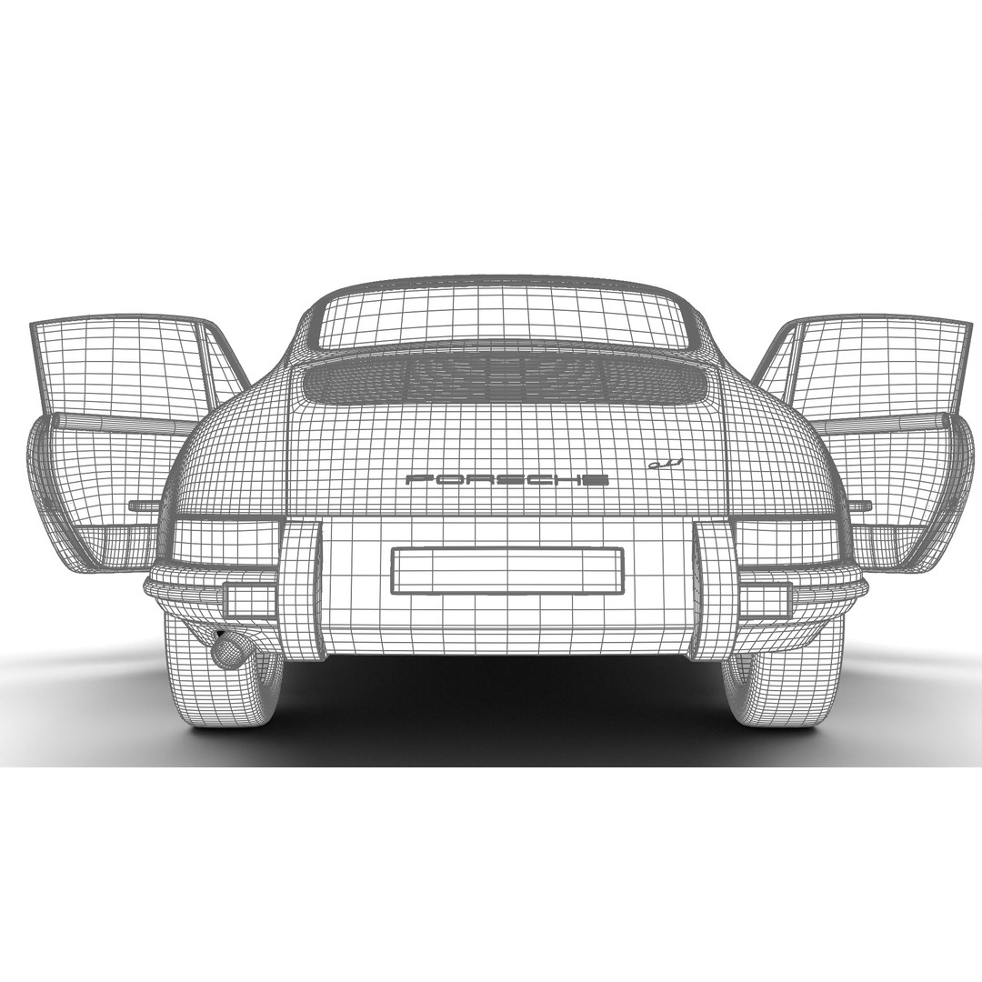 Porsche 911 1964 3D Model – High Poly Rigged Car Asset, FBX, OBJ - View 38