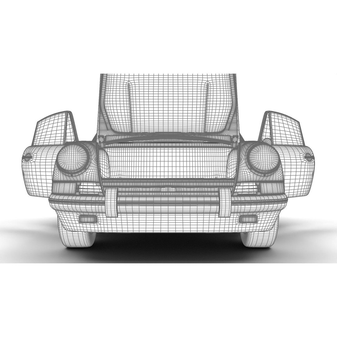 Porsche 911 1964 3D Model – High Poly Rigged Car Asset, FBX, OBJ - View 39