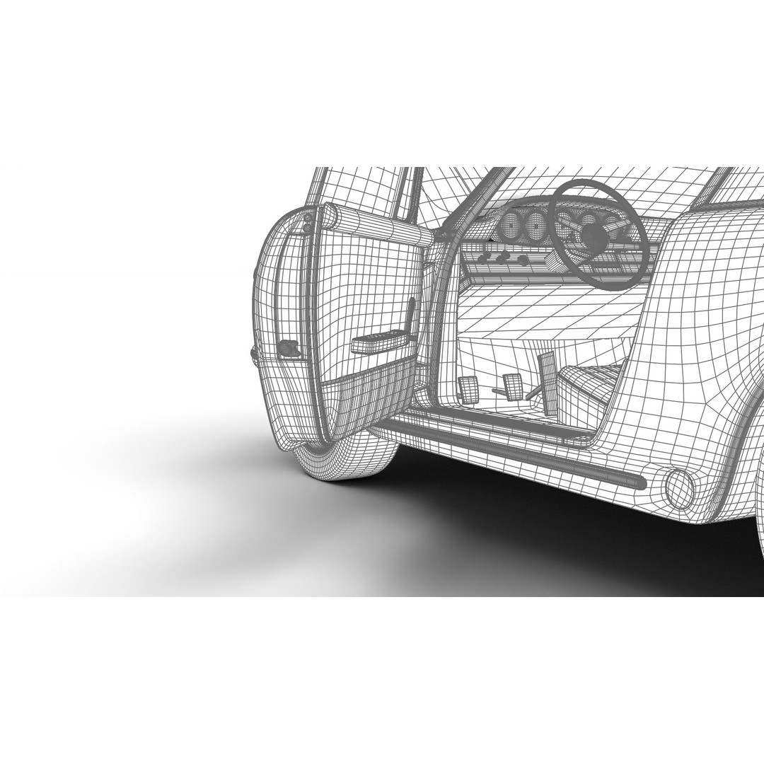 Porsche 911 1964 3D Model – High Poly Rigged Car Asset, FBX, OBJ - View 42