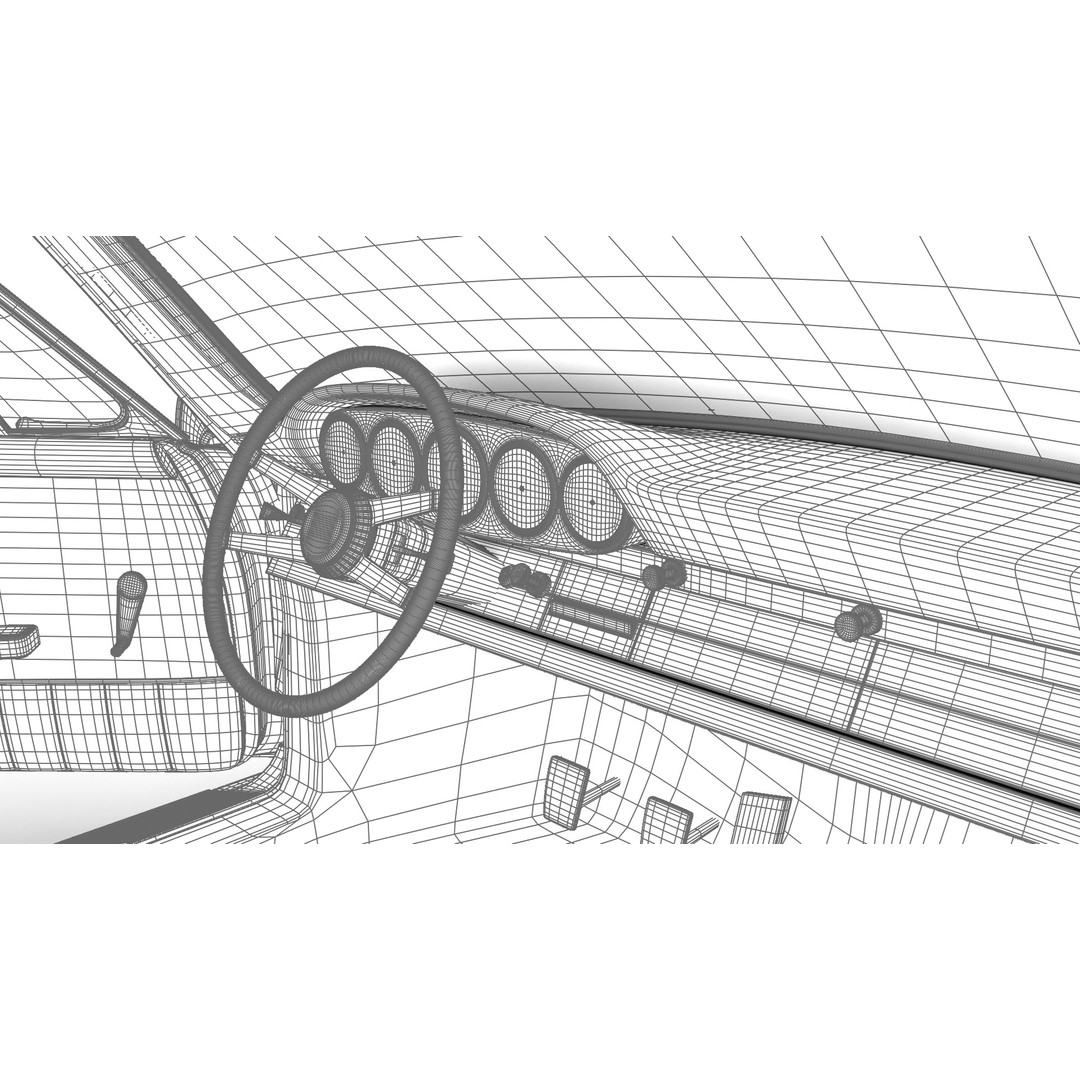 Porsche 911 1964 3D Model – High Poly Rigged Car Asset, FBX, OBJ - View 48