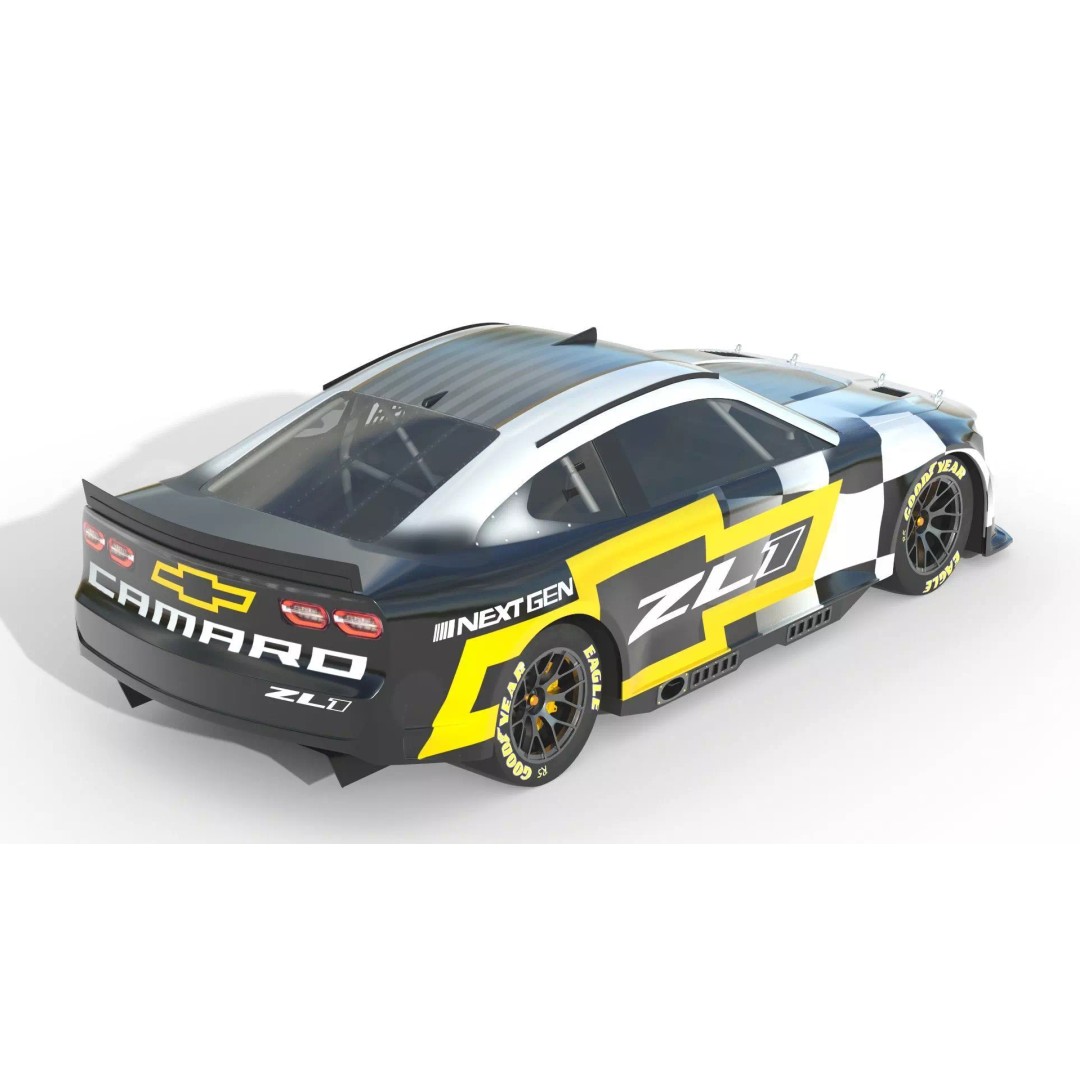 Chevrolet Camaro ZL1 Nascar NextGen 2022 3D Model – High Detail Game Asset, FBX - View 14