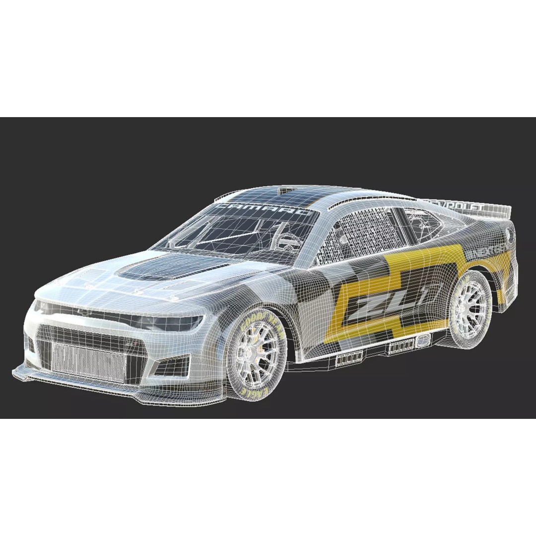 Chevrolet Camaro ZL1 Nascar NextGen 2022 3D Model – High Detail Game Asset, FBX - View 23
