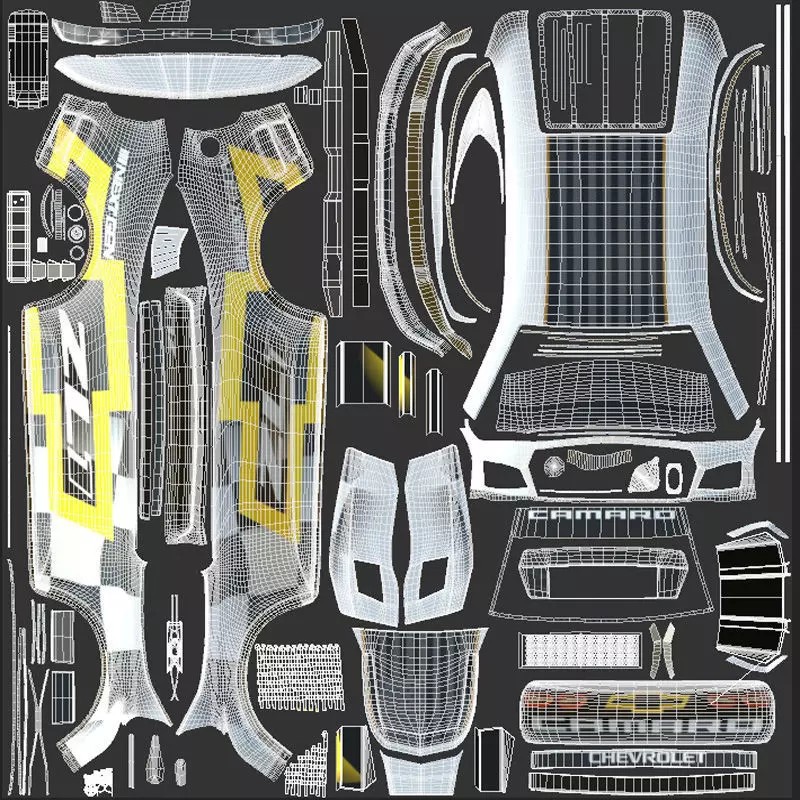 Chevrolet Camaro ZL1 Nascar NextGen 2022 3D Model – High Detail Game Asset, FBX - View 25